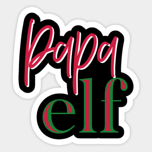 Papa Elf Shirt Sticker